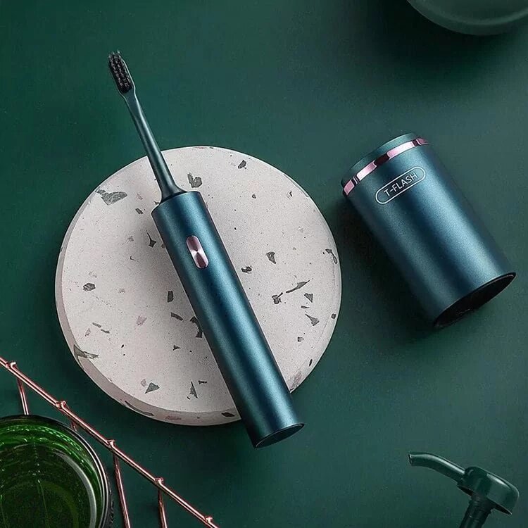 Электрическая зубная щётка со стерилизатором Xiaomi T-Flash UV Sterilization Toothbrush Green (Q-05) - фото №9