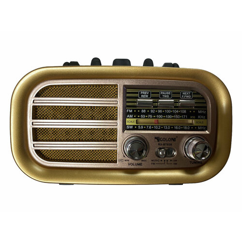 Ретро радиоприемник Bluetooth FM USB MP3 TF SD MyLatso портативный радио плеер с работой от аккумулятора батарейки или сети 169700₽