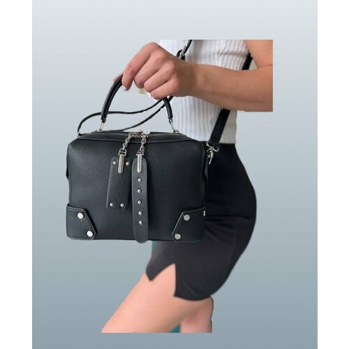 фото Сумка багет р-3-3 повседневная, экокожа, внутренний карман, черный horjh