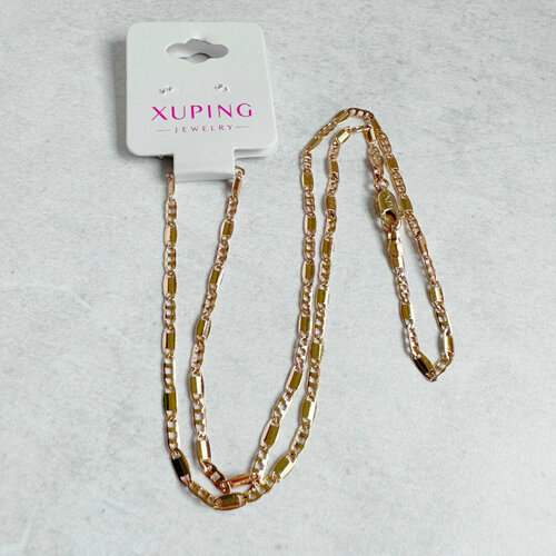 фото Цепь xuping jewelry, бижутерный сплав, золочение, длина 45 см., золотой