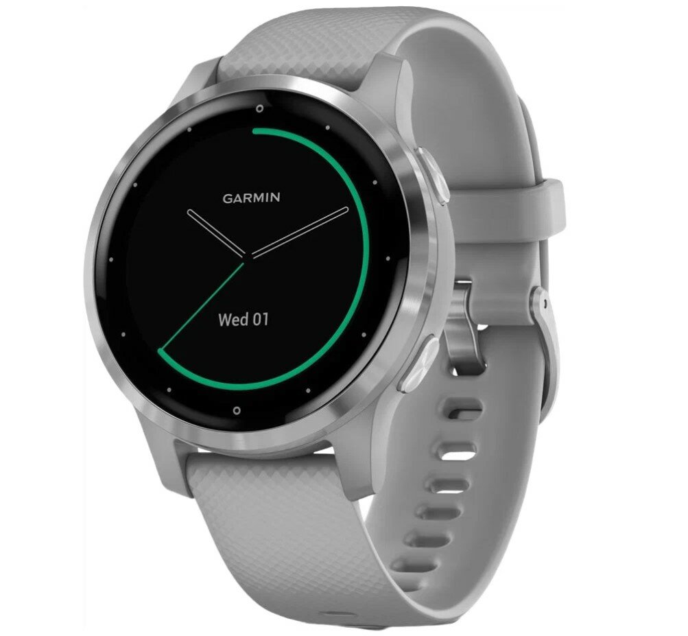 Умные часы Garmin Vivoactive 4s GPS, серебристый/серый