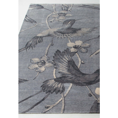 Ковер на пол 2,5 на 3 м в спальню, гостиную, серый Art Rugs Hummingbirds Paradise