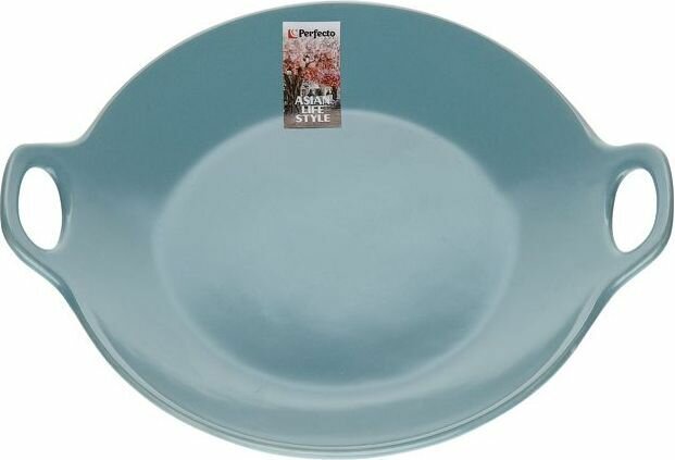 Блюдо керамическое круглое PERFECTO LINEA Asian 24х20,3х4,5 см голубой (17-102402)