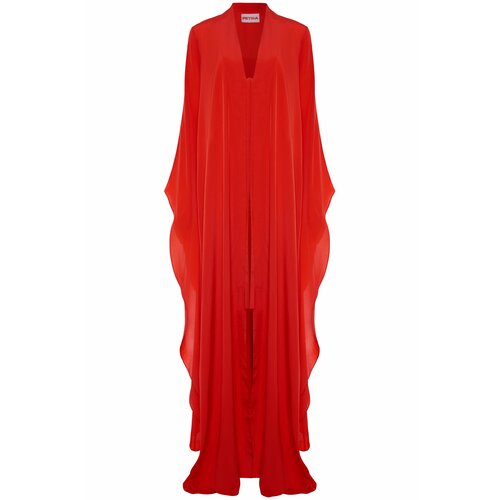 фото Халат petra удлиненный, размер one size, красный