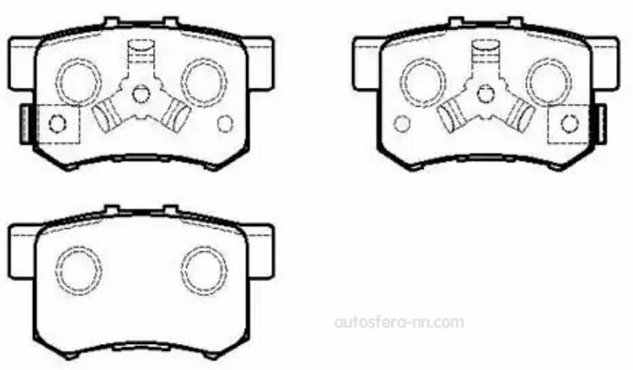 HSB HP5209 Колодки тормозные дисковые задн HONDA: CR-V 04.09-
