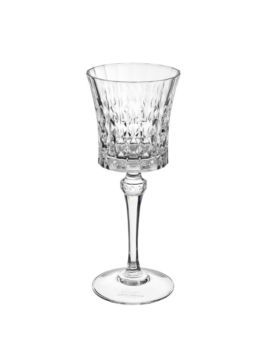 Набор 6 бокалов 190мл Даймонд Фужеры на ножке Хрустальное стекло Прозрачный Посуда для сервировки Для вина шампанского коктейлей