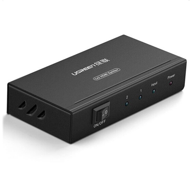Разветвитель UGREEN усилителя, 1x2 HDMI Amplifier Splitter with 5V 2A DC (3.5*1.35*9.5mm), bl - фото №4