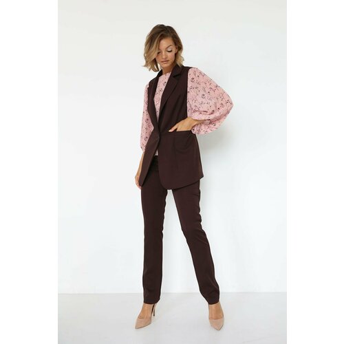 фото Жилет looklikecat, размер 52, коричневый