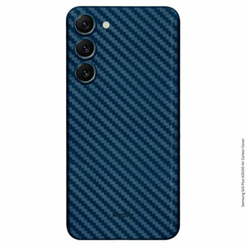 Чехол для телефона Samsung S23 Plus Air Carbon / KZDOO / Карбон / Синий
