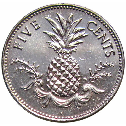 5 центов 2005 Багамские острова Ананас UNC клуб нумизмат монета 5 долларов багамских островов 1991 года серебро елизавета ii