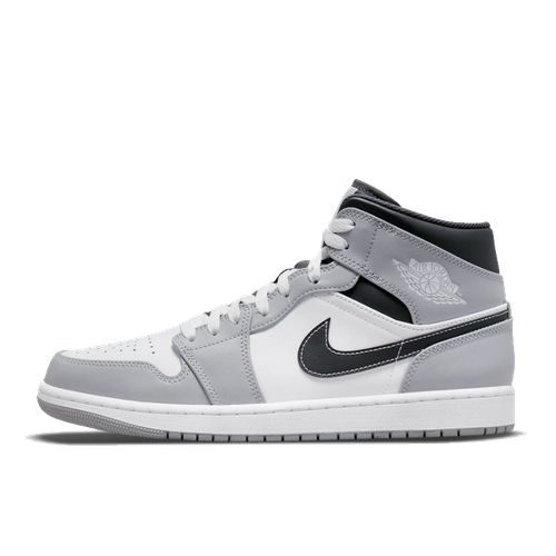 Кроссовки Jordan Air Jordan 1 Mid, полнота D, размер 40,5 EU, белый, серый кроссовки jordan размер us4 eur36 серый