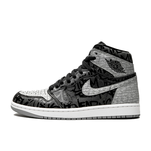 фото Кроссовки jordan air jordan 1 retro high og, размер 40.5 eu, черный, серый