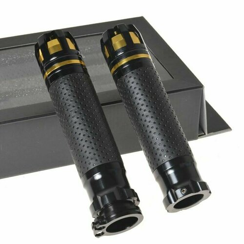 фото Ручки руля rizoma lux s-026 с грузиками 22 мм, золотой