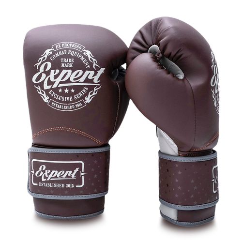 Перчатки для бокса кожаные Fight Expert Vintage Fusion коричневые 12 унций
