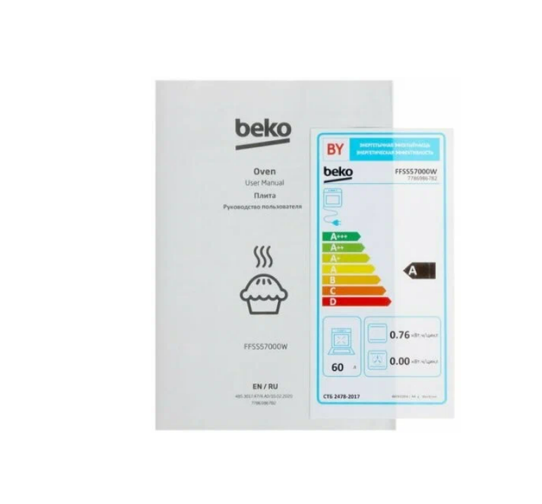 Электрическая плита BEKO , стеклокерамика, белый - фото №16