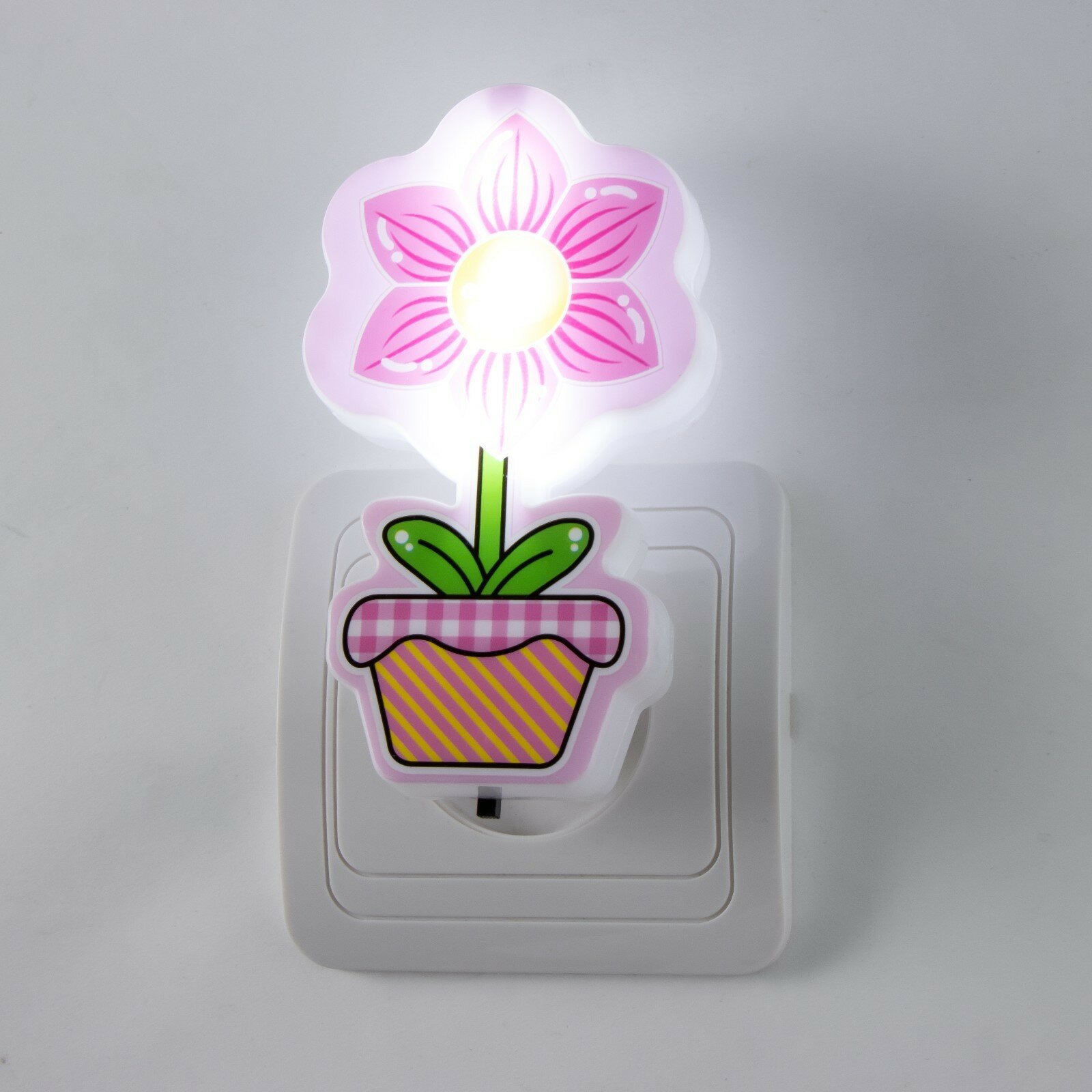 Ночник "Цветок" LED микс (220V) 2x6x11 см - фотография № 5