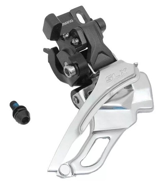 Передний переключатель Shimano SLX FD-M661 ун. тяга, 66-69гр, без хомута, 44Т Передный переключатель Shimano SLX FD-M661 ун. тяга, ун. хомут 66-69гр