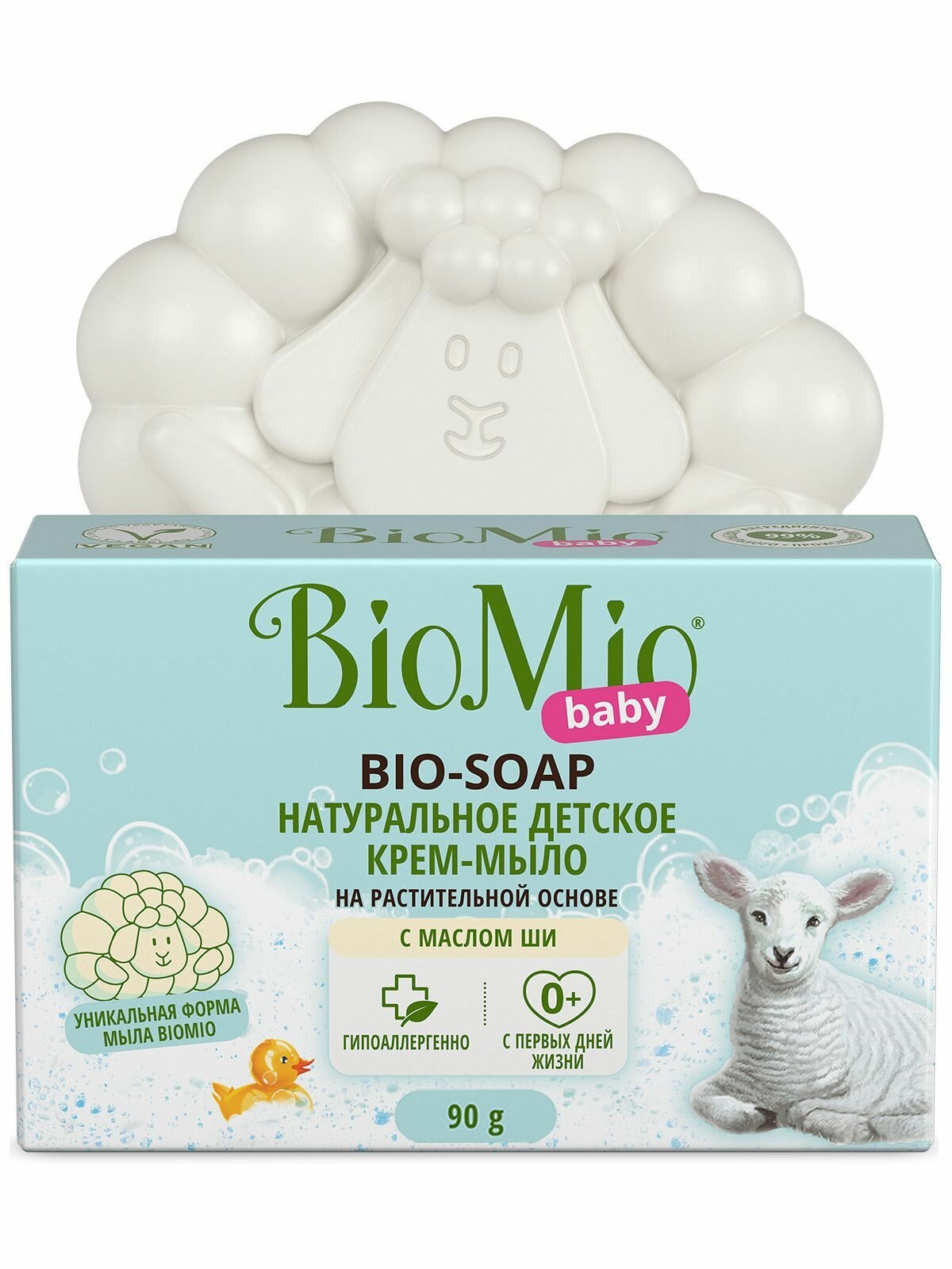 BioMio Натуральное детское крем-мыло с маслом ши, 90 г (BioMio, ) - фото №17