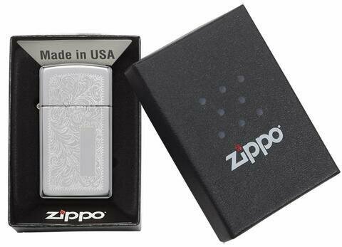 Зажигалка Zippo Slim Classic 1652 бензиновая - фотография № 4