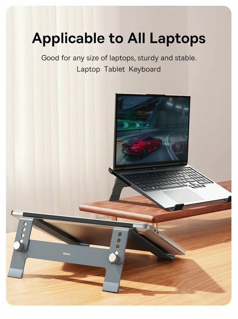 Настольная подставка для ноутбуков Baseus Ultra Space Grey B10053100811-00