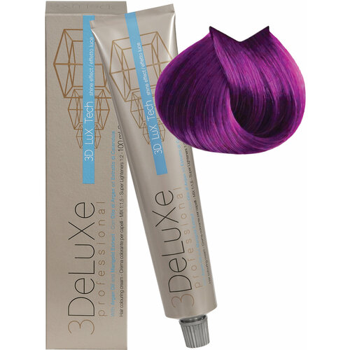 3Deluxe крем-краска для волос 3D Lux Tech корректор, фиолетовый
