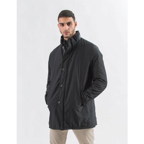 Куртка Gallotti демисезонная, силуэт прямой, внутренний карман, ветрозащитная, карманы, без капюшона, размер 58, черный