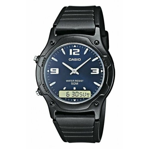 фото Наручные часы casio aw-49he-2a, черный, синий