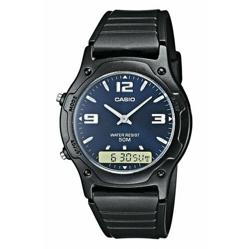 Наручные часы CASIO AW-49HE-2A, синий, черный