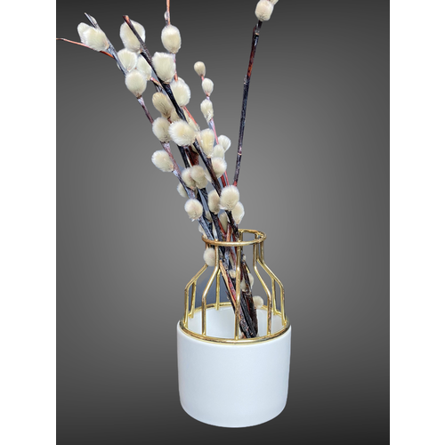 Ваза для цветов Homy Mood DECOR, ваза лофт для декора, для сухоцветов, интерьерная, керамика, 12 см