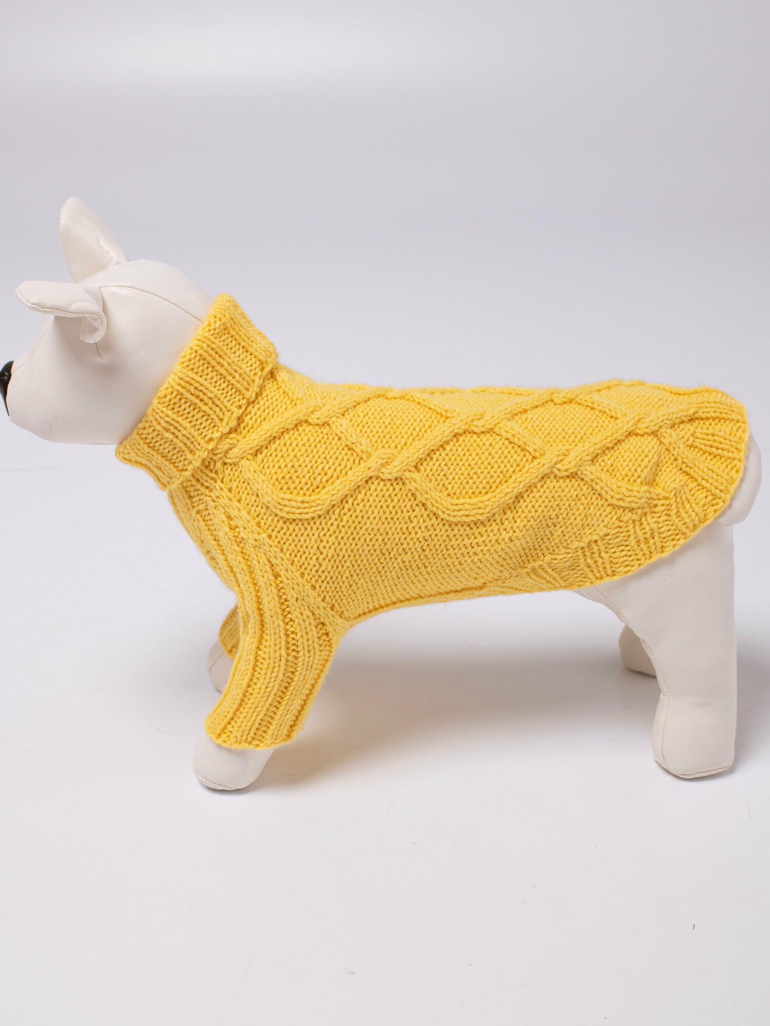 Одежда для собак ручной работы НЕ алиэкспресс, кошек средних и малых, размер М, Желтый лимон - фотография № 10