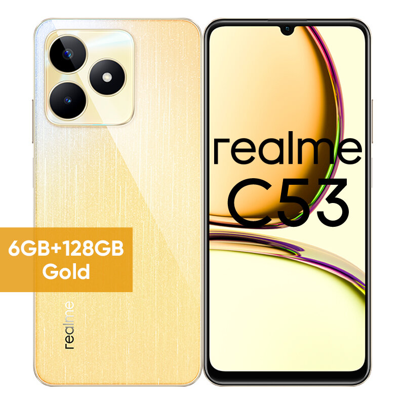 Смартфон realme C53 6/128 ГБ RU, 2 nano SIM, чемпионское золото