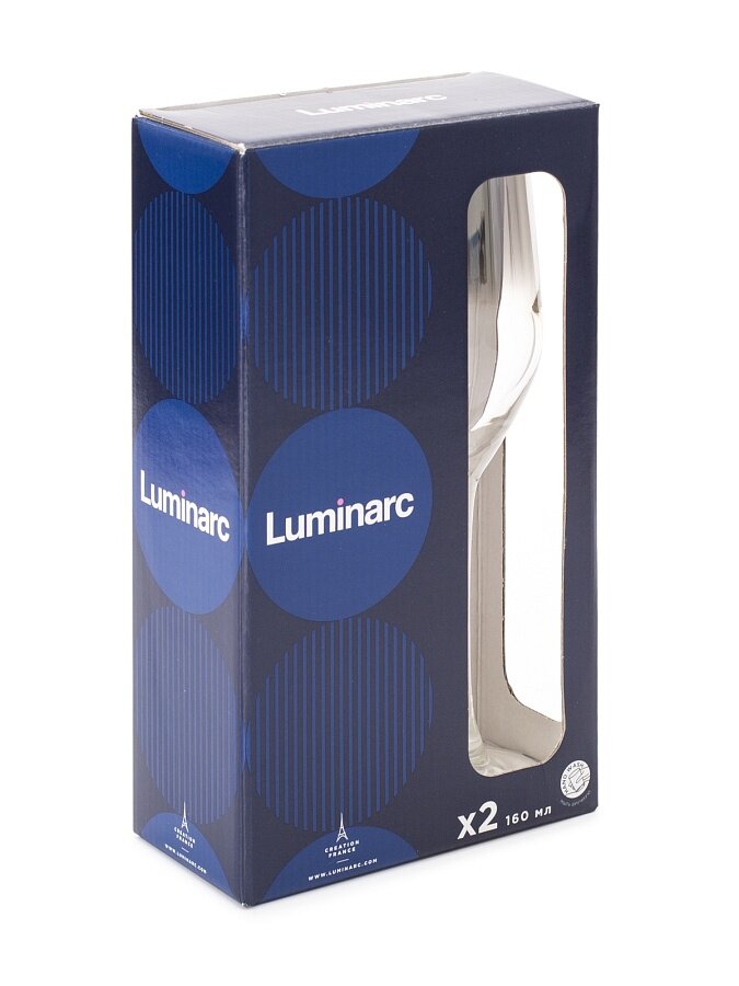 Набор фужеров для шампанского СЕЛЕСТ СЕРЕБРЯНАЯ ДЫМКА 2шт 160мл LUMINARC O0228 - фото №18