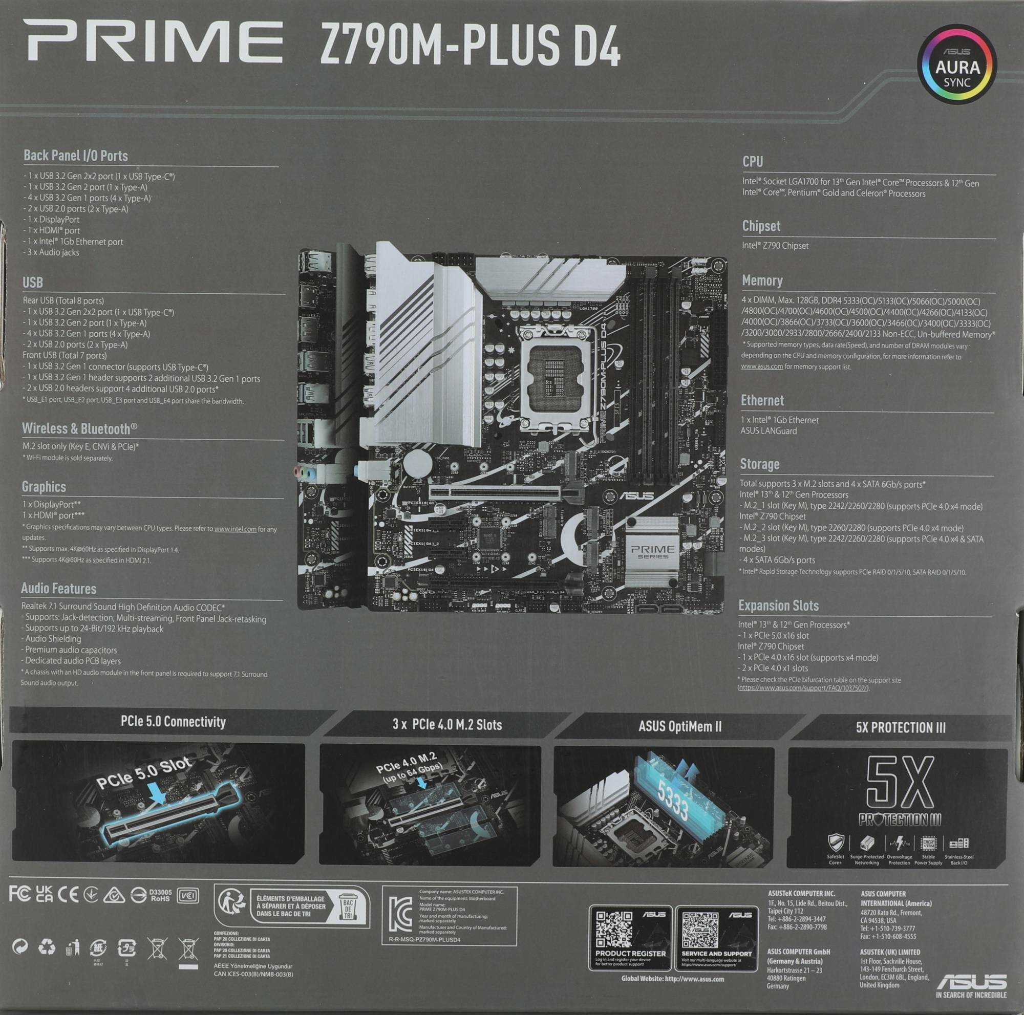 Материнская плата Asus PRIME Z790M-PLUS D4, Soc-1700, mATX - фото №20