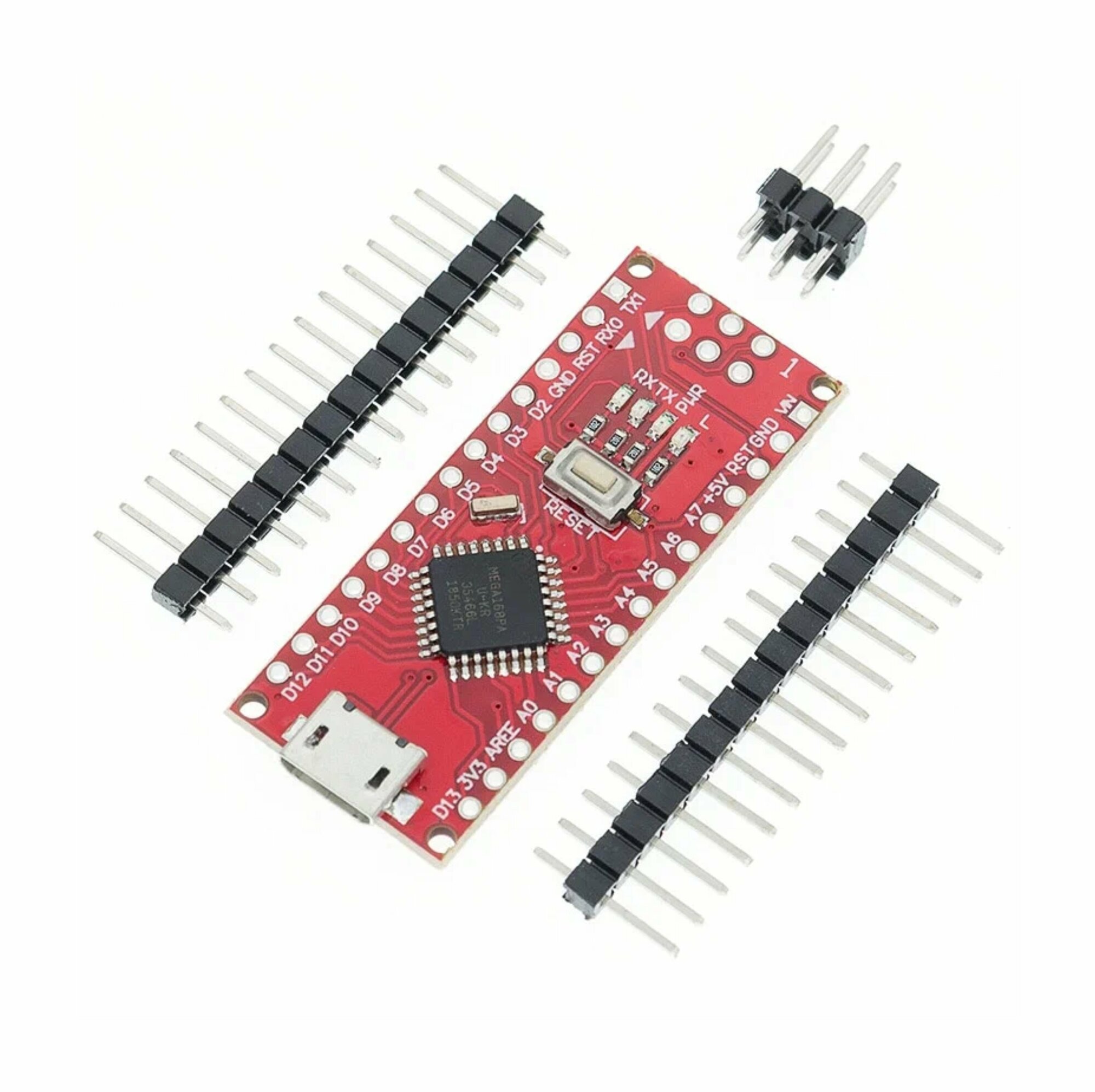 Плата Ардуино Nano V3.0 Micro USB, arduino совместимая CH340, 16 МГц, ATMEGA168P