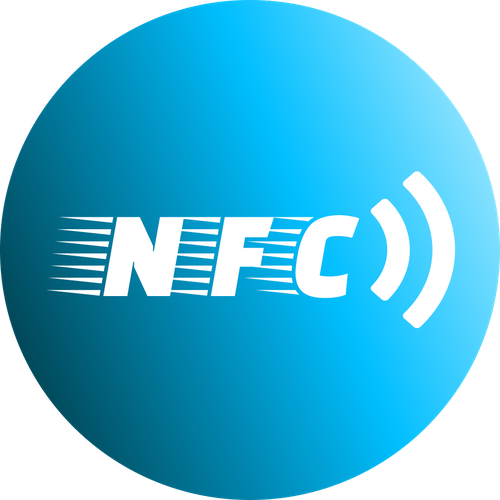 NFC Метка | NFC Наклейка ярко-голубого цвета