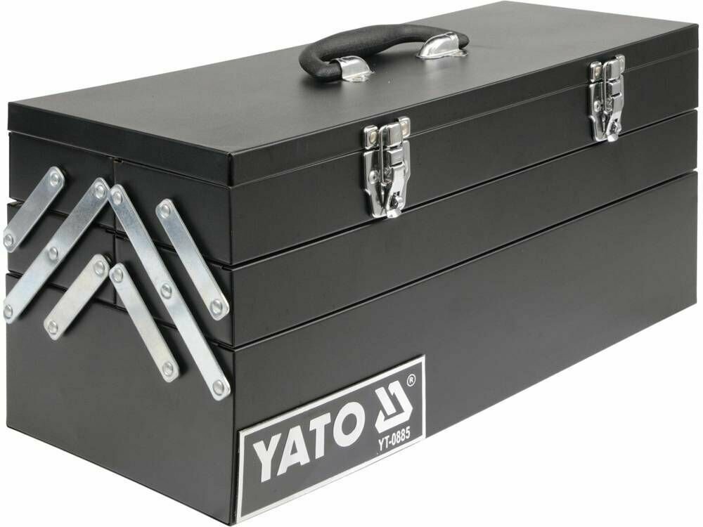 Трехярусный металлический ящик для инструмента YATO - фото №6