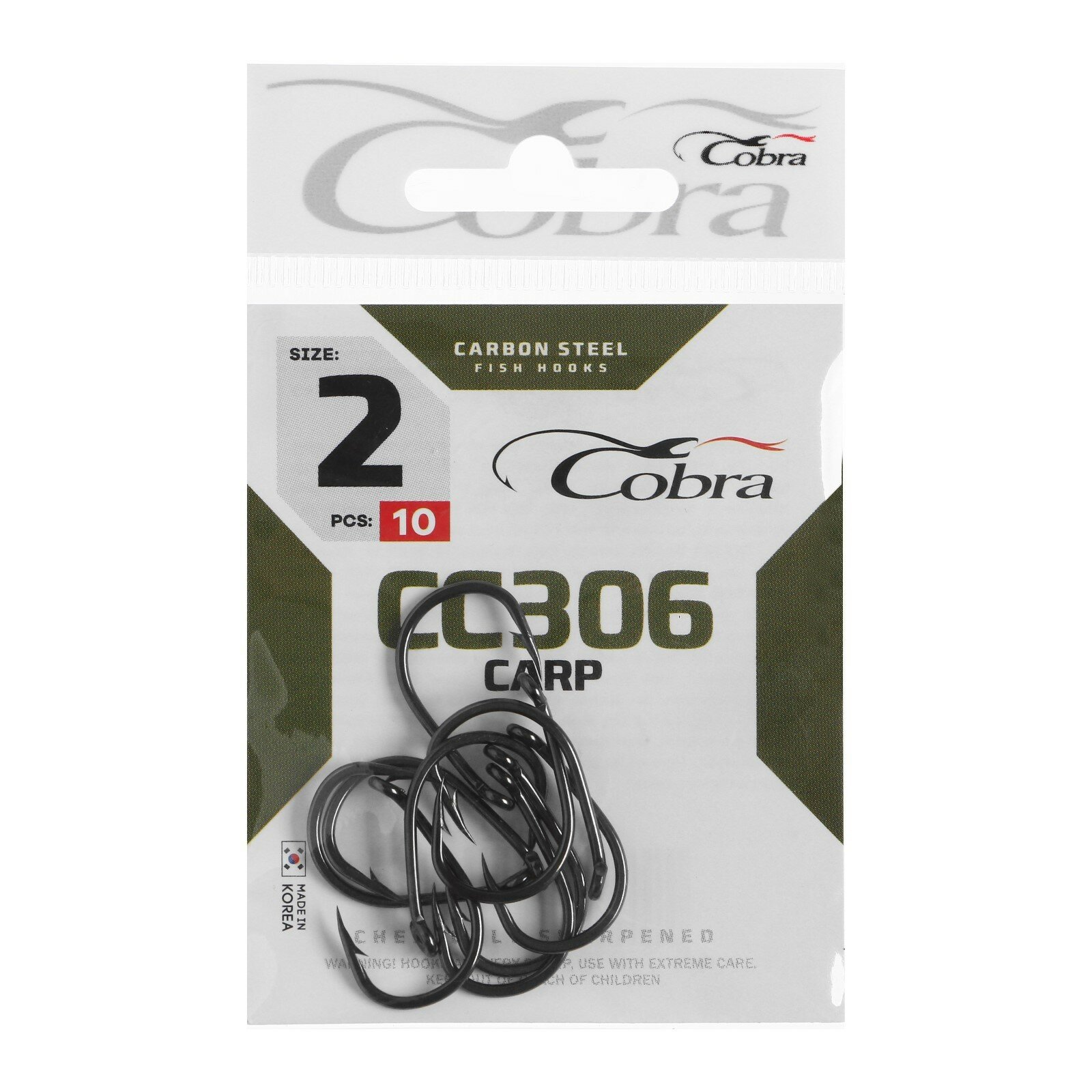 Крючки Cobra CARP сер CC306 разм 002