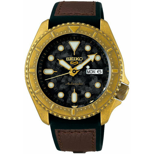 фото Наручные часы seiko 5 sports srpe80k1, золотой