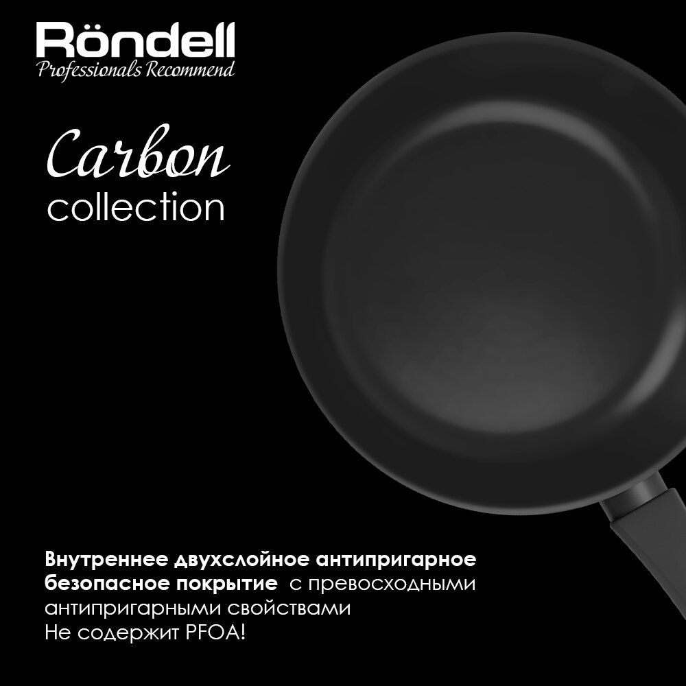 Сковорода Rondell Carbon 169, диаметр 24 см - фотография № 18