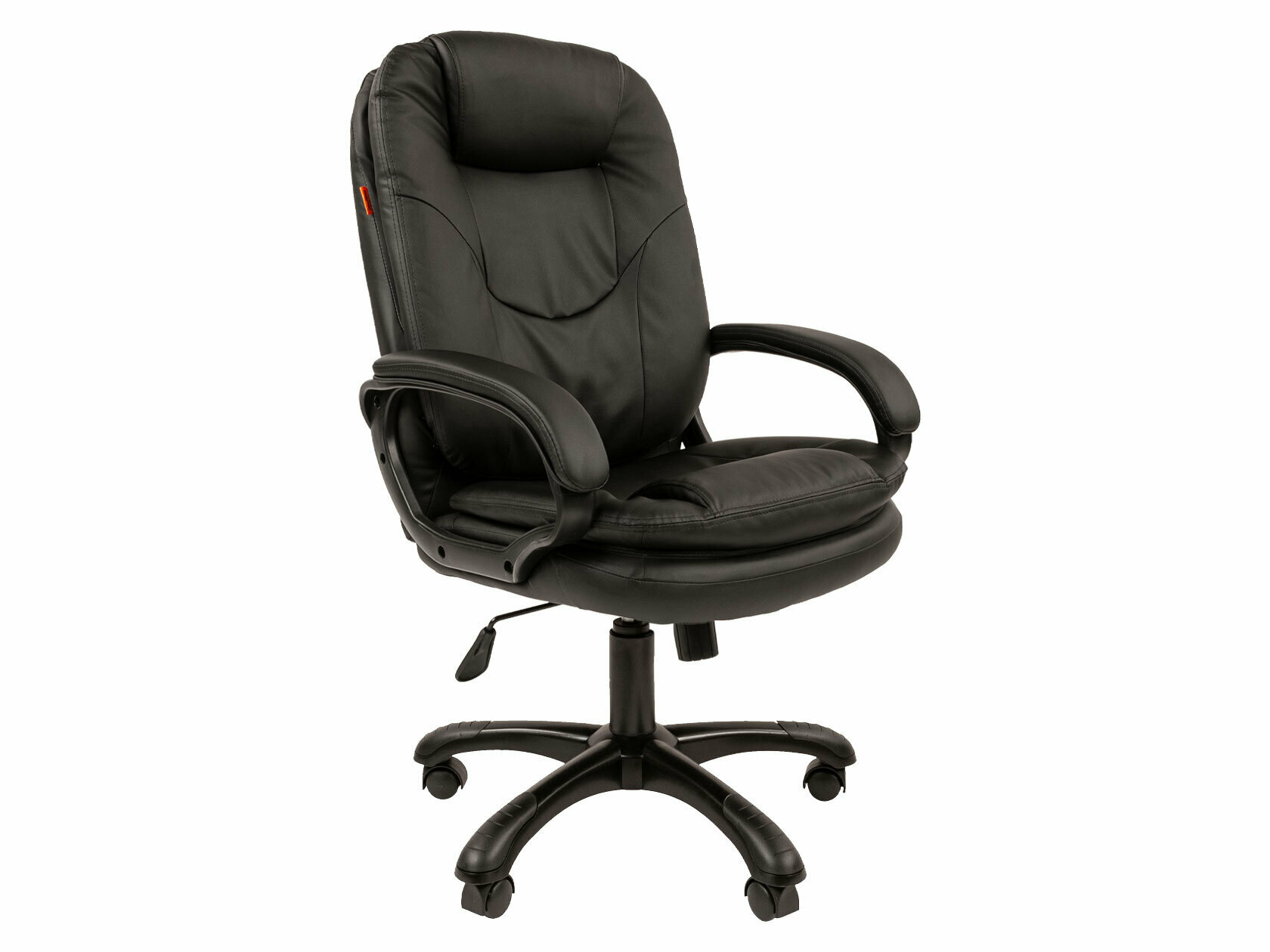 Офисное кресло, кресло руководителя CHAIRMAN 668 в черном пластике, экокожа, черный - фотография № 8