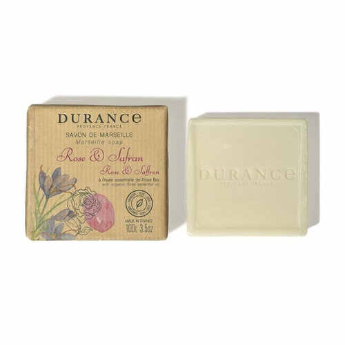 Durance / Марсельское мыло кусковое Роза и шафран 100гр. / Rose & Saffron durance марсельское мыло кусковое лаванда и травы прованса 100гр lavender