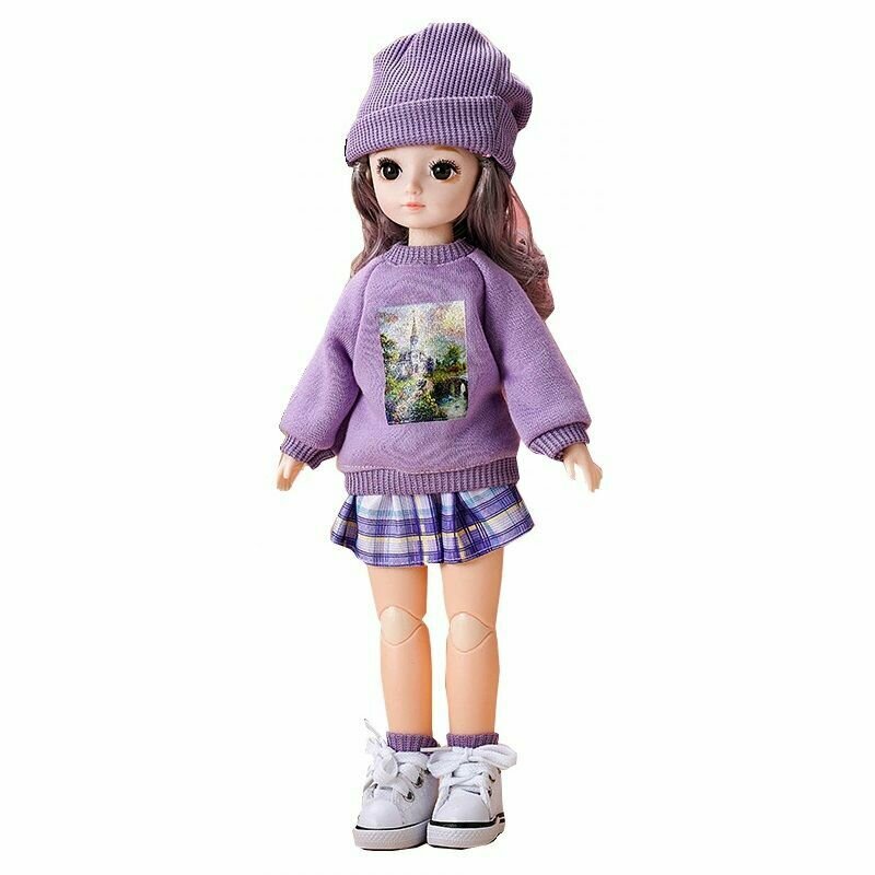 Кукла шарнирная 30см фиолетовый