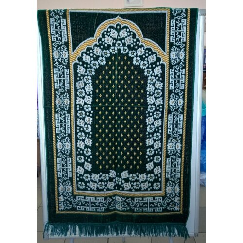 Молитвенный коврик для намаза турецкий зеленый