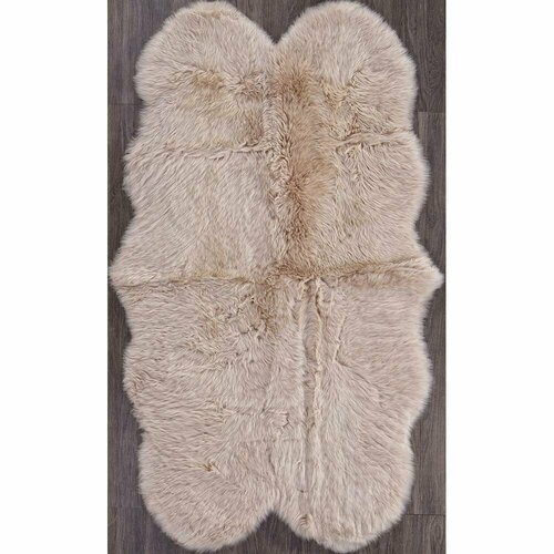 Ковер Sheepskin 95x190 - светло бежевый - Прямоугольник - коллекция Овчина Sheepskin 0.95x1.90