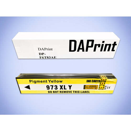 Картридж струйный DAPrint F6T83AE (973X) для принтера HP, желтый (Yellow) картридж струйный daprint f6t83ae 973x для принтера hp желтый yellow