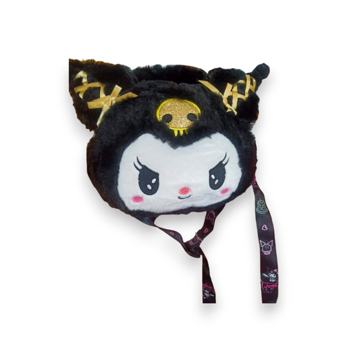 Мягкая игрушка сумка Куроми 25 см черная kawaii sanrio kittys милый браслет kuromi my melody cinnamoroll мультфильм аниме подвеска браслет игрушки для девочек подарок на день рождения