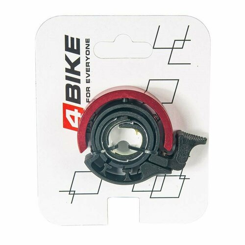 фото Велозвонок 4bike bb3213l-red алюминий+плаcтик, d-46мм, красный