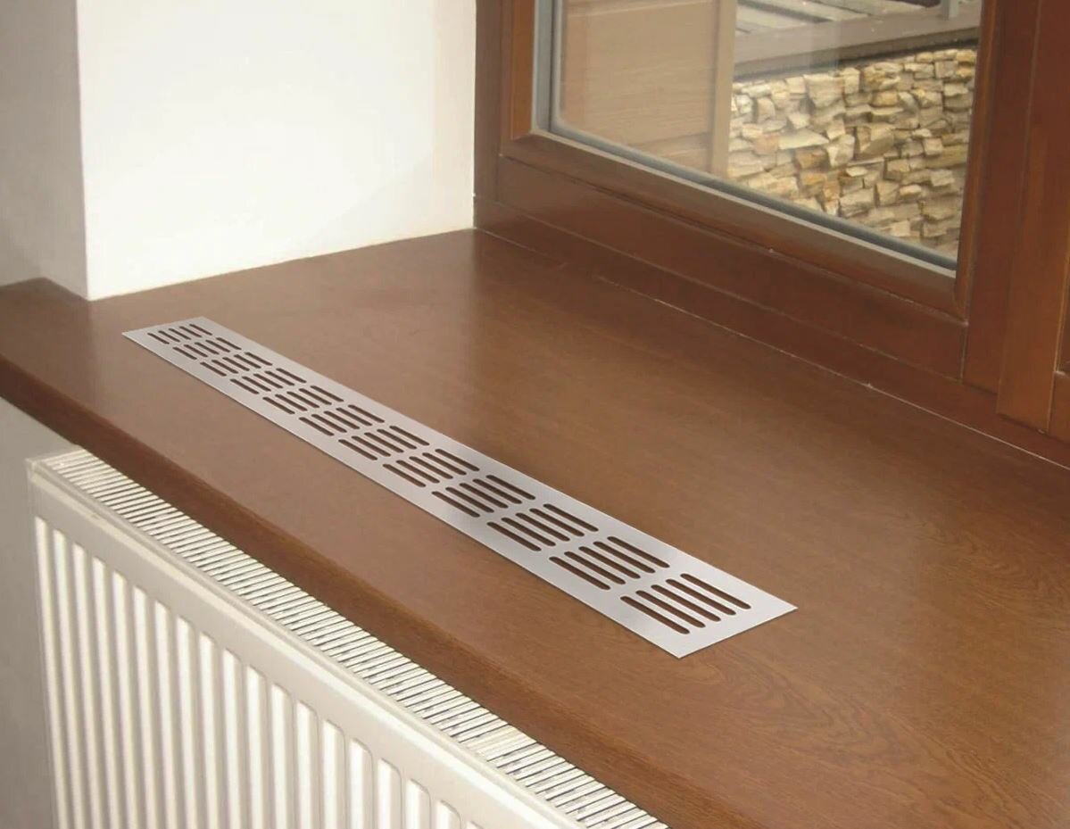 Вентиляционная решетка Благовест 120x500, серебро — фото 1