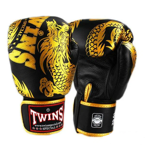 фото Боксерские перчатки тренировочные twins special fbgv-49 14 oz new dragon black gold