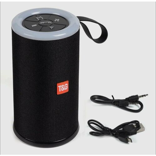 Беспроводной динамик 512 - Bluetooth колонка с поддержкой FM USB AUX Портативная колонка с подсветкой черный 300000₽